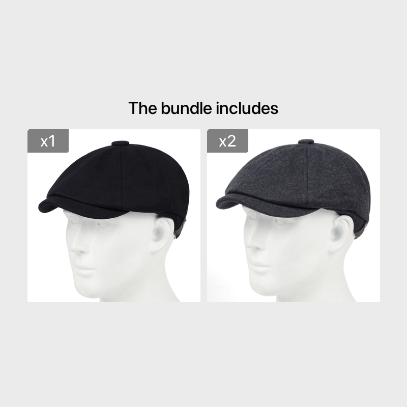 Men's Cotton Beret High Casual Hat With Star Anise