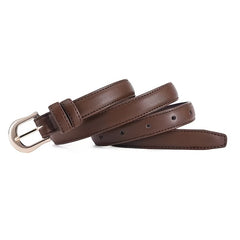 Men's Buckle Belts Car Suture Slim Belt for Trousers Jeans