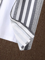 Boys Striped Casual Short Sleeve Shirt