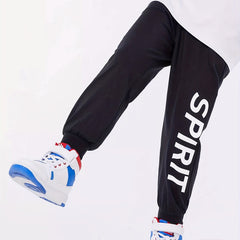 SPIRIT Letter Print Boys Sweatpants Active Jogger Pants