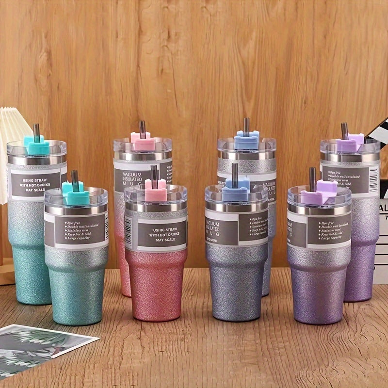Gradient Stainless Steel Water Bottle 20oz 30oz Double Insulation Water Cup