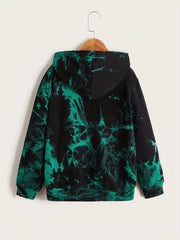 Kid's Tie Dye Hoodie Long Sleeve Top Hooded Pullover Casual Boy's Clothes