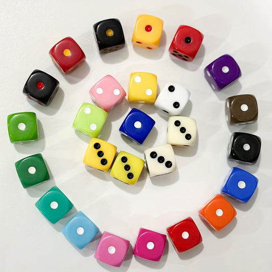 40pcs Colorful Acrylic Round Corner Dice For Club Party Home Magic Game