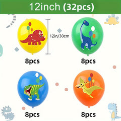 32 60pcs Dinosaur Latex Balloons Set for Parties & Decorations