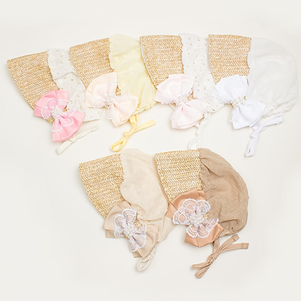 Silk Bow Baby Gauze Court Turban Hat, 0-3 Years Old
