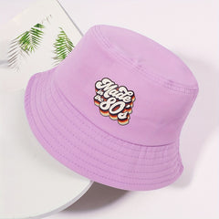 Purple Vintage Bucket Hat Fisherman Cap For Women Men