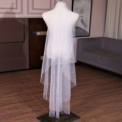 Baroque Wedding Veil With Comb Bride Cathedral Veil Faux Pearl