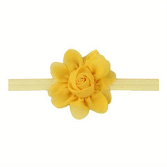 Candy Chiffon Flower Elastic Headband Girls Decorative Hair Accessories