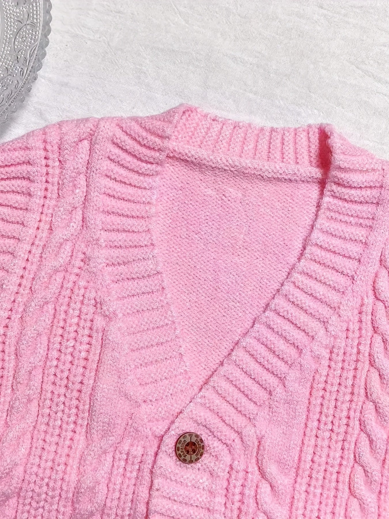 Baby Girl V Neck Knitted Sweater Cardigan Vest