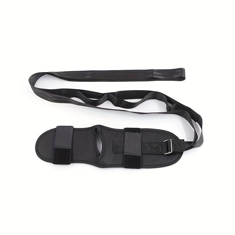 Yoga Stretching Band with Segmented Adjustment for Leg and Foot Stretching