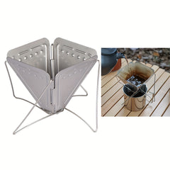 Foldable Stainless Steel Coffee Drip Rack for Camping