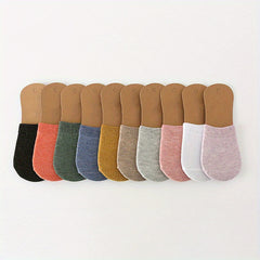 10 Pairs Invisible Half Palm Socks for Women