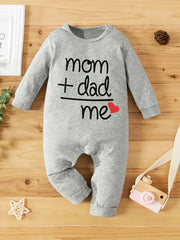 Mom Letter Graphic Jumpsuit for Baby Girls Romper