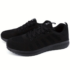 Women's Lightweight Gym Sneakers Breathable Lace up Running Shoes