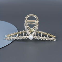 2pcs Pearl Rhinestone Claw Clips for Girls