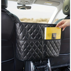 Car Net Pocket Handbag Holder PU Leather Seat Back Organizer For Handbags