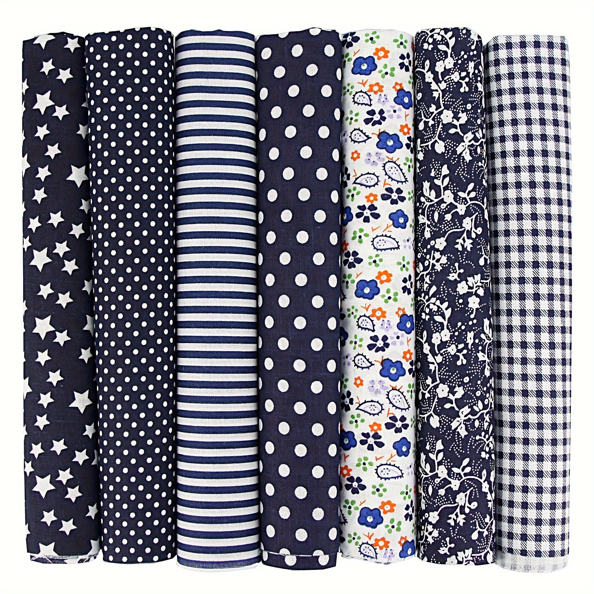 7pcs Patchwork Cloth Strips for DIY Hand Sewing Gift