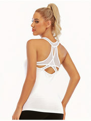 Sporty Crew Neck Top High Stretch Quick Drying Activewear