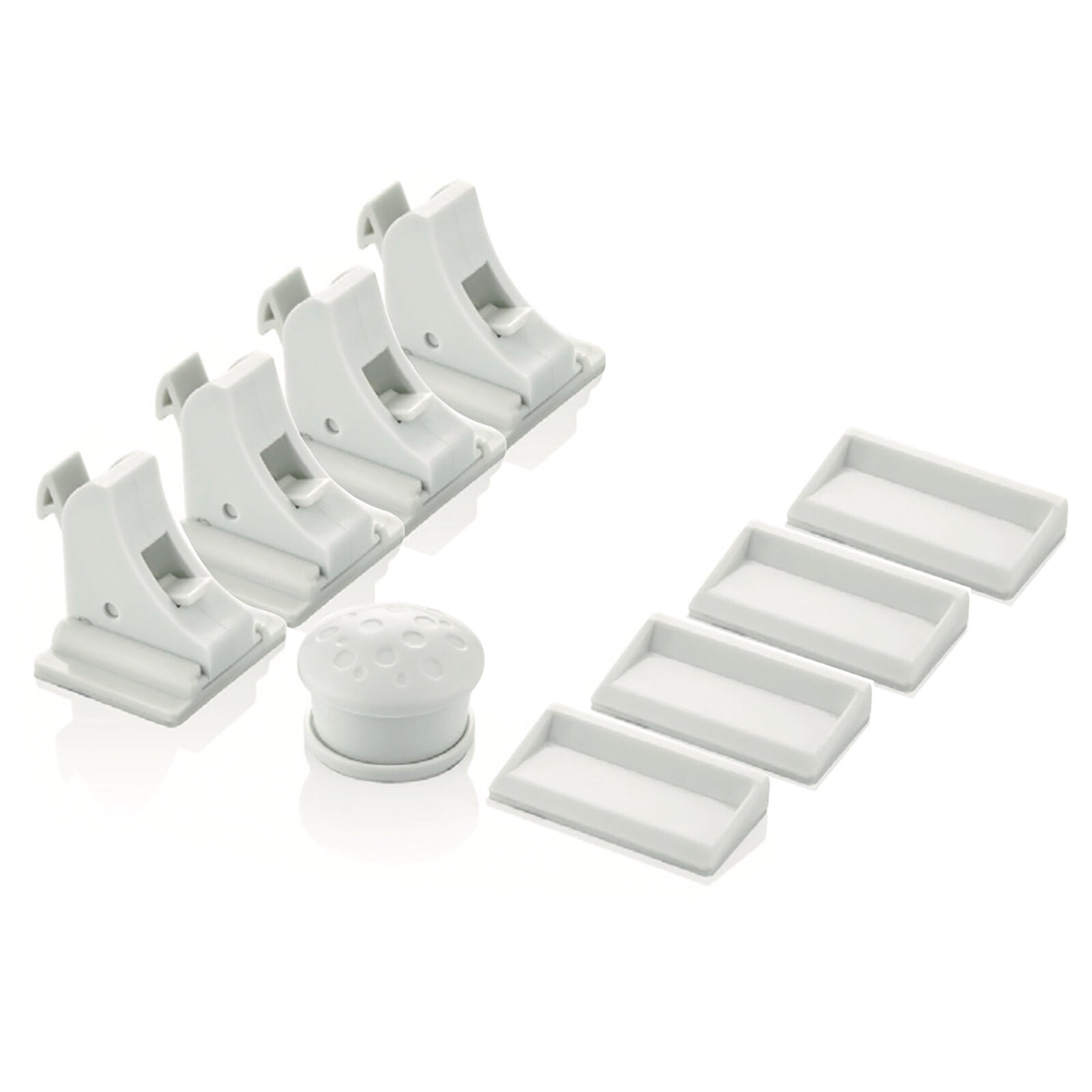 4 Pack Magnetic Cabinet Locks Easy Install Key Holders