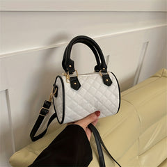 Argyle Boston Handbag Vintage Crossbody Bucket Purse