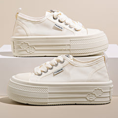 Women's Small Shoes Lace Up Platform Sneakers Lightweight & Versatile