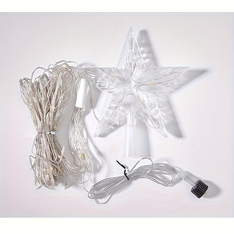 Christmas Waterfall Cone Tree Light LED With Star Topper 8 Modes