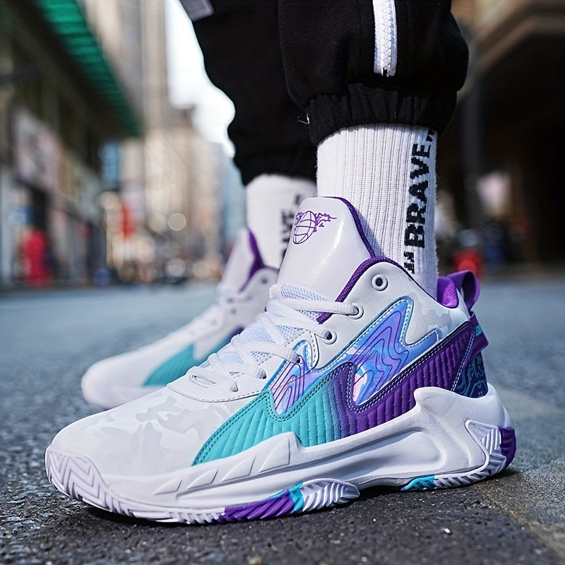 Men's Retro Basketball Sneakers, Lace Up, Various Colors