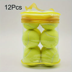 12pcs High Elasticity Rubber Tennis Balls Beginners Practice Outdoor Games
