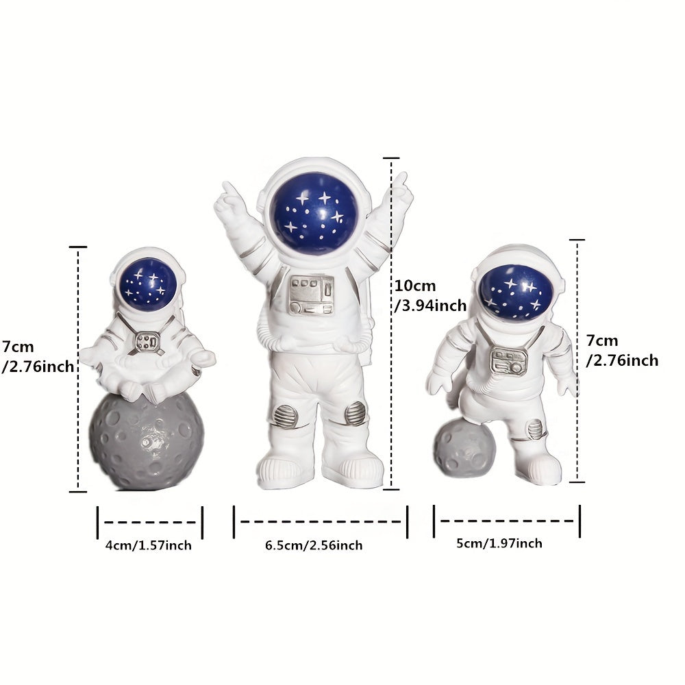 3pcs Astronaut Desktop Decorations Set