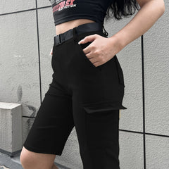 Y2K Flap Pockets Cargo Shorts for Women
