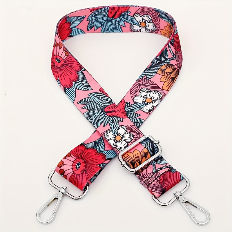 Floral Pattern Shoulder Strap - Wide Bag Strap Replacement