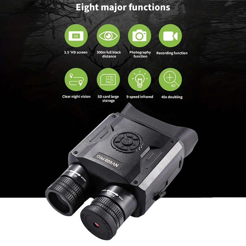 HD IR Night Vision Binoculars 8X Digital Zoom Low Light Night Vision