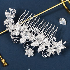 Rhinestone Crystal Hair Comb Leaf Insert Bridal Hair Accessories