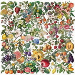 50pcs Vintage Plant & Fruit Stickers for DIY Luggage Party Food Labels