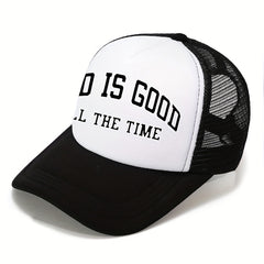 Unisex Sunshade Baseball Cap w/ Letter Embroidery, Adjustab...