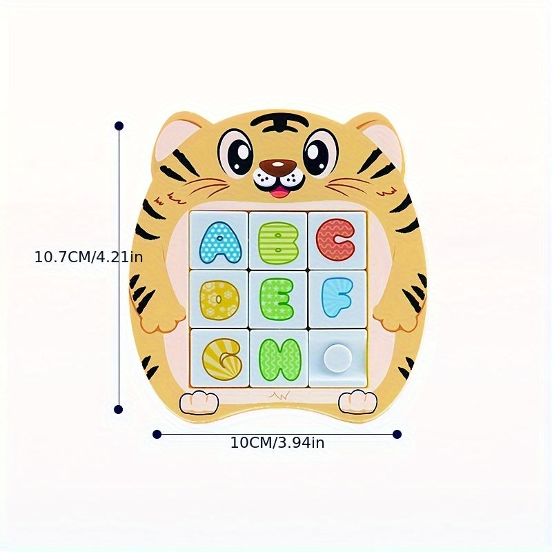 Kids Magnetic Sliding Puzzle Educational Game with Cartoon Animals