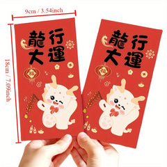 10pcs Dragon Year Red Envelopes Spring Lucky Money Envelopes