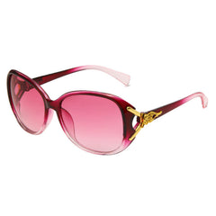 Fox Pattern Sunglasses Large Frame Women's Sunglass + Case