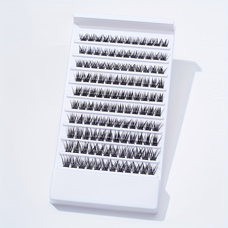 120 Pcs Cluster Lashes Natural Volume Curly Fishtail Eyelashes Mix Tray 10 14 MM