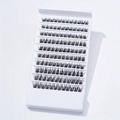 120 Pcs Cluster Lashes Natural Volume Curly Fishtail Eyelashes Mix Tray 10 14 MM
