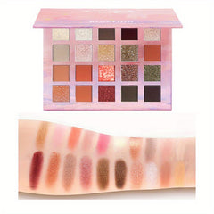 20 Colors Eyeshadow Palette With 8 Brushes Set Nude Matte & Smokey Eyeshadow