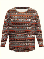 Boho Floral Stripe Lounge Set