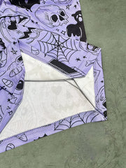 Halloween Graphic Print Cami Top Gothic Crew Neck Summer Sleeveless Top