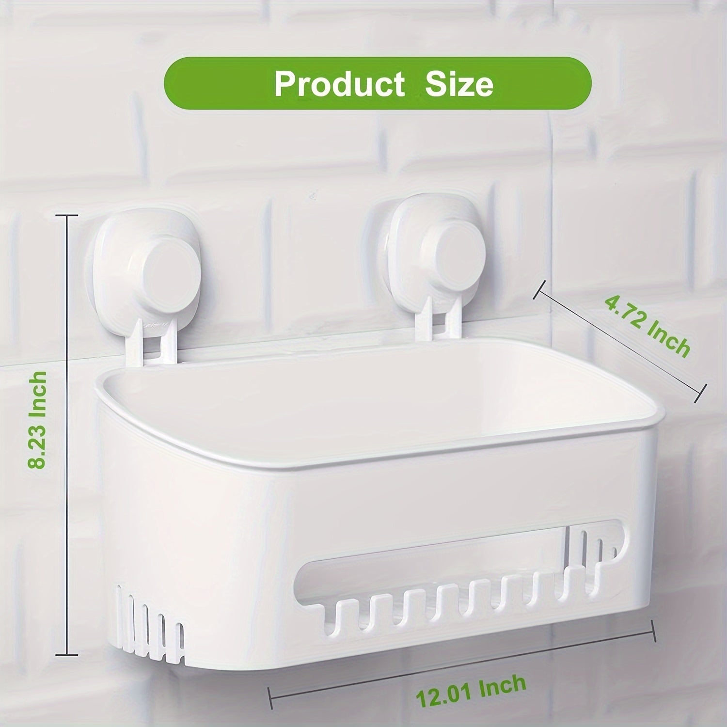 Suction Cup Shower Caddy No Drilling Removable Shower Shelf
