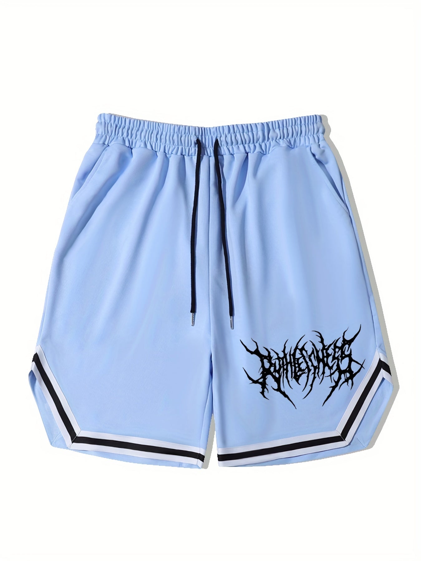 Men's Graphic Drawstring Stretchy Short Pants