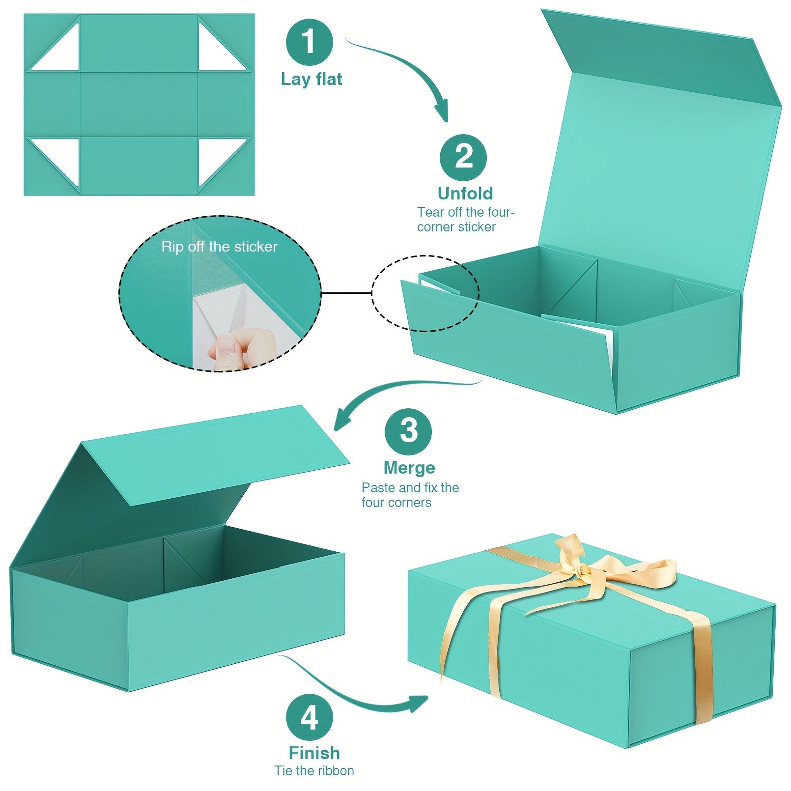 Large Magnetic Gift Box with Lid, Cards and Envelopes