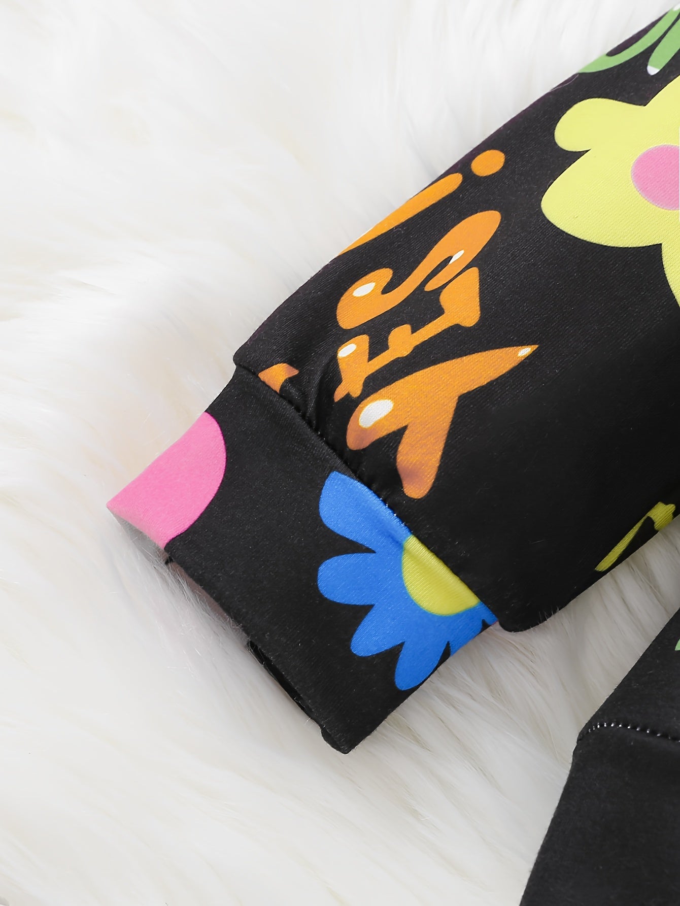 Girl's Cartoon Floral 2pcs Set SUNSHINE Print Casual Outfits for Spring Fall