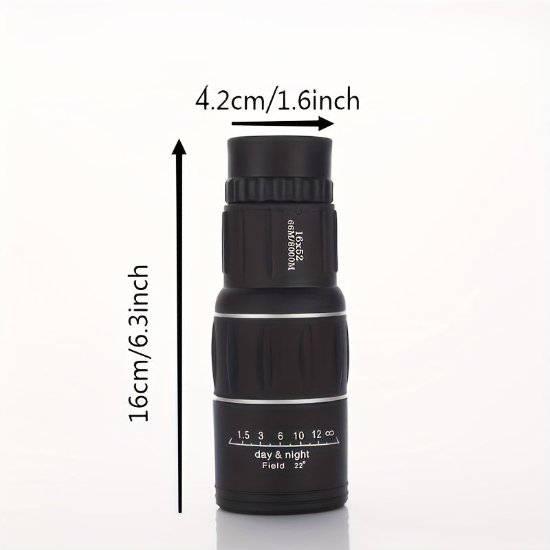 16X52 Monocular Telescope for Bird Watching Camping Travel