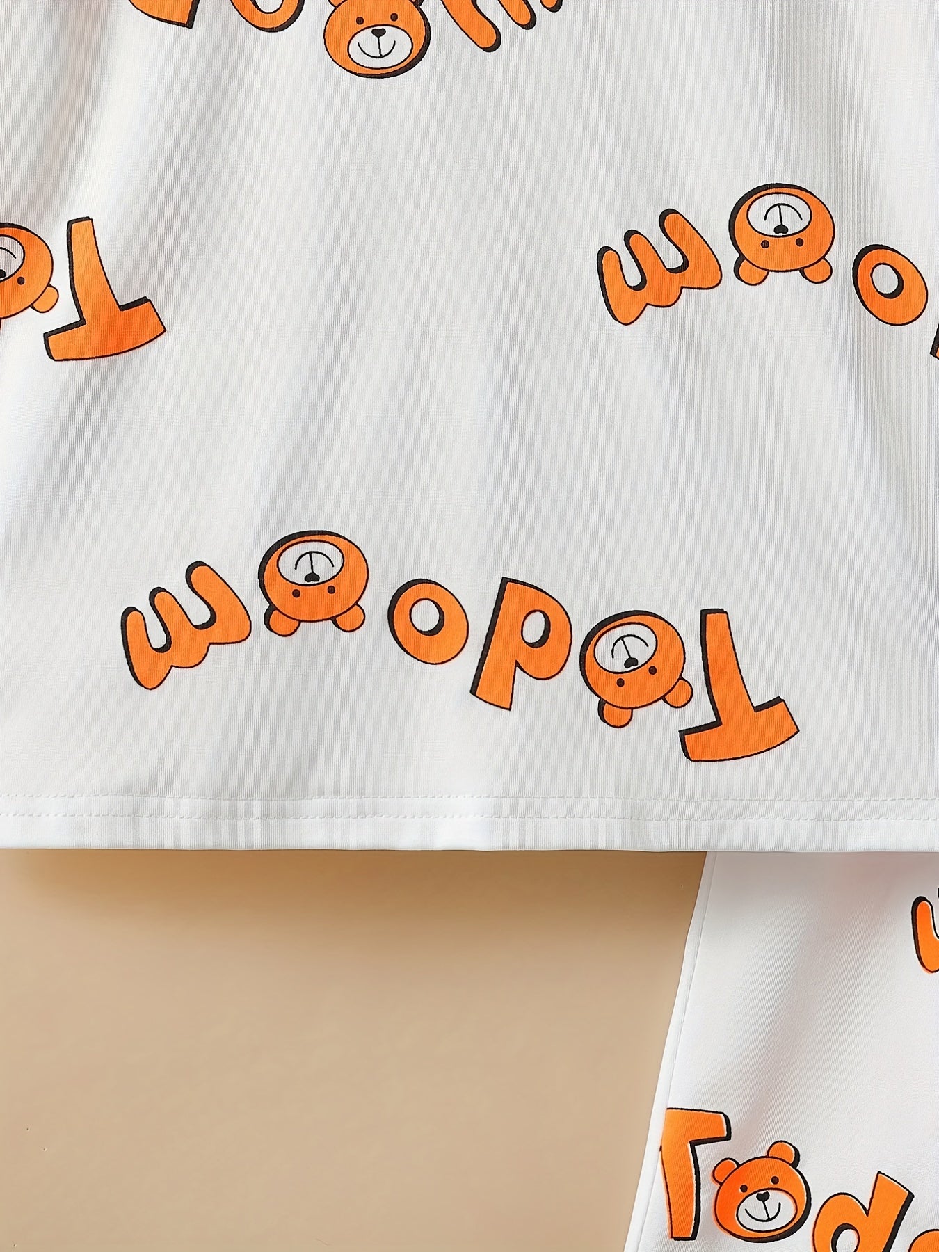 Boys Alphabet Bear Print Pajama Set