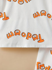 Boys Alphabet Bear Print Pajama Set